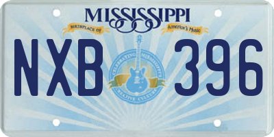 MS license plate NXB396