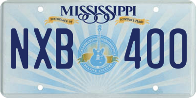 MS license plate NXB400