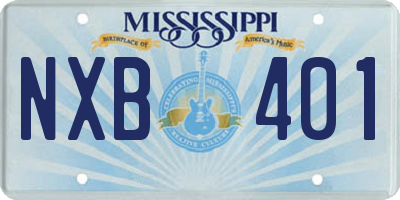 MS license plate NXB401