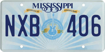 MS license plate NXB406