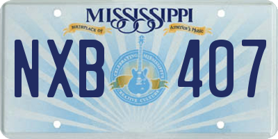 MS license plate NXB407
