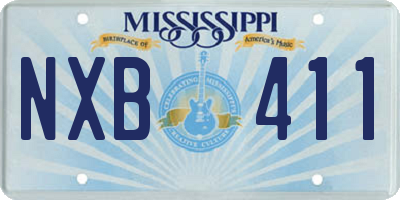 MS license plate NXB411