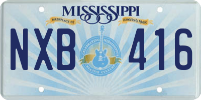 MS license plate NXB416