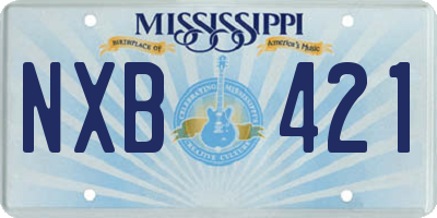 MS license plate NXB421