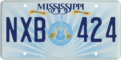 MS license plate NXB424