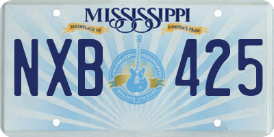 MS license plate NXB425