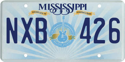 MS license plate NXB426