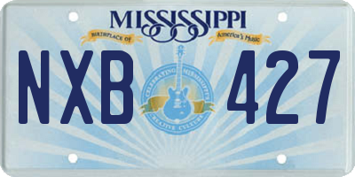 MS license plate NXB427