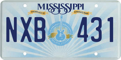 MS license plate NXB431