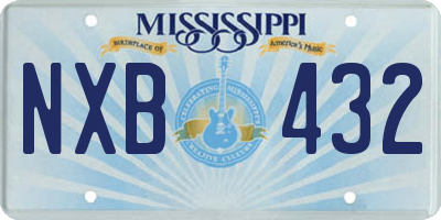 MS license plate NXB432