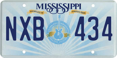 MS license plate NXB434