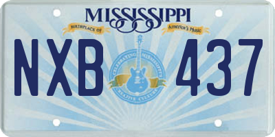 MS license plate NXB437