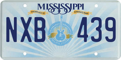 MS license plate NXB439