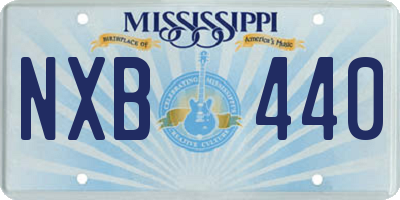 MS license plate NXB440