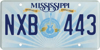 MS license plate NXB443