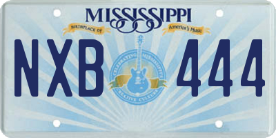 MS license plate NXB444