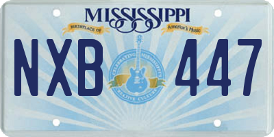 MS license plate NXB447