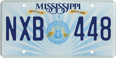 MS license plate NXB448