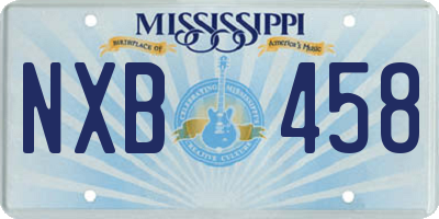 MS license plate NXB458