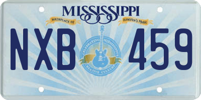 MS license plate NXB459
