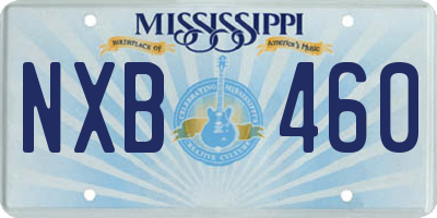 MS license plate NXB460