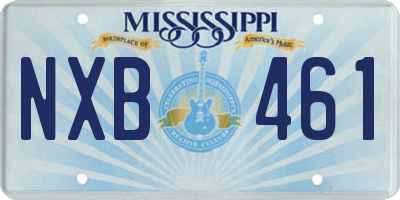 MS license plate NXB461