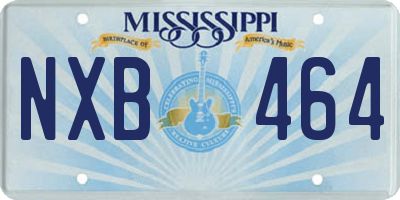 MS license plate NXB464
