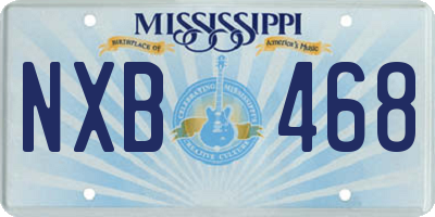 MS license plate NXB468