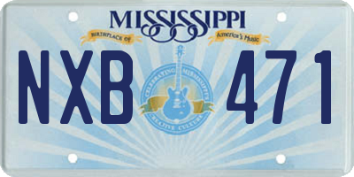 MS license plate NXB471