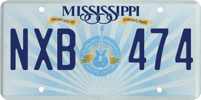 MS license plate NXB474