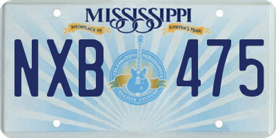 MS license plate NXB475