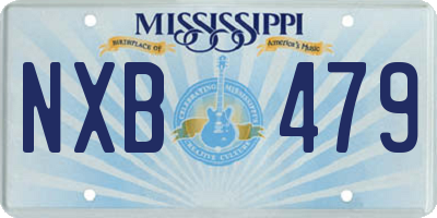 MS license plate NXB479