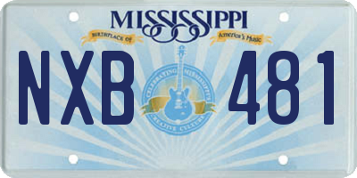 MS license plate NXB481