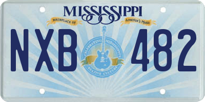 MS license plate NXB482
