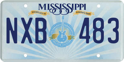 MS license plate NXB483
