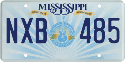 MS license plate NXB485