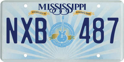 MS license plate NXB487