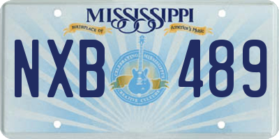 MS license plate NXB489
