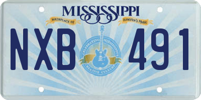 MS license plate NXB491