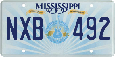 MS license plate NXB492