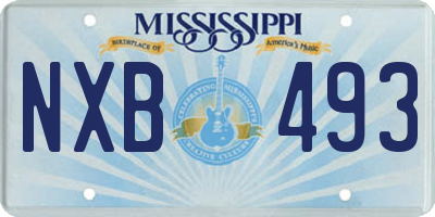 MS license plate NXB493
