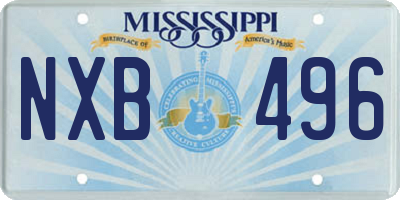 MS license plate NXB496