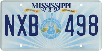 MS license plate NXB498