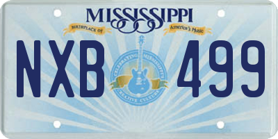 MS license plate NXB499