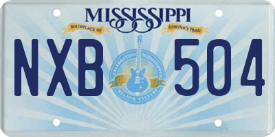 MS license plate NXB504