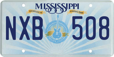 MS license plate NXB508