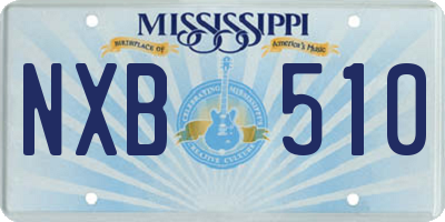 MS license plate NXB510