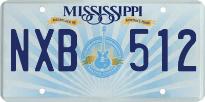 MS license plate NXB512