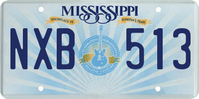MS license plate NXB513