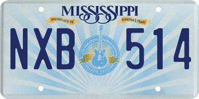 MS license plate NXB514